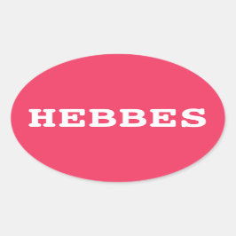 Koffer sticker ontwerpen | felle kleur | met tekst 楕円形シール