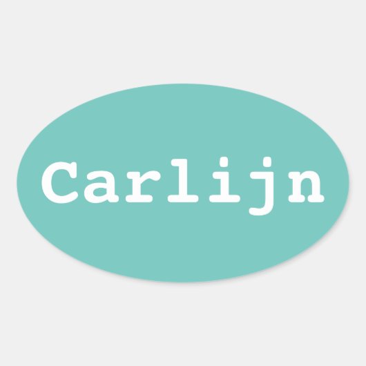 Koffer sticker ontwerpen met naam 楕円形シール (正面)