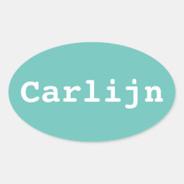 Koffer sticker ontwerpen met naam 楕円形シール