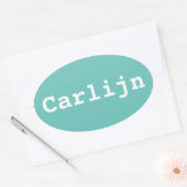 Koffer sticker ontwerpen met naam 楕円形シール (封筒)