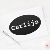 Koffer sticker ontwerpen met naam 楕円形シール (封筒)