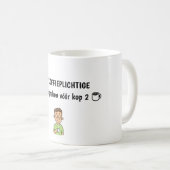 "Koffieplichtige” Mok - leuk Cadeau voor Collega コーヒーマグカップ (正面右)