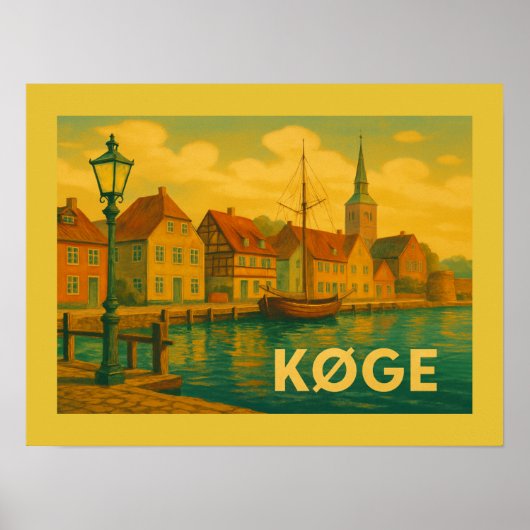 Køge Denmark Old Town ポスター (正面)
