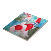 Kohakuのコイ2の日本のな水彩画の魚の芸術 タイル (側面)