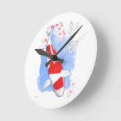 Kohakuのコイ ラウンド壁時計 (傾斜)