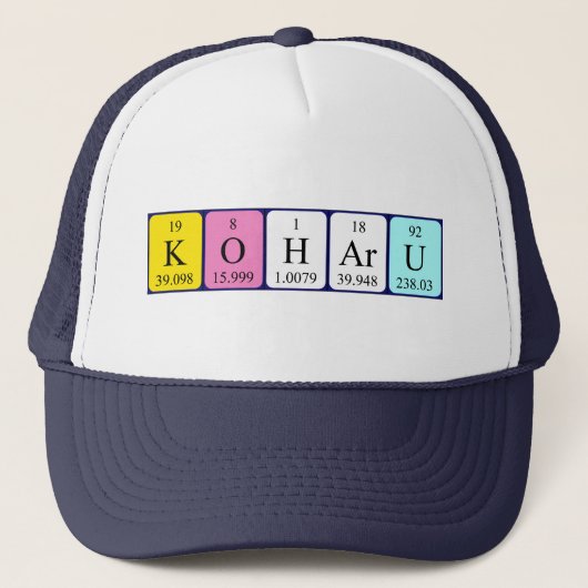 Koharu周期表名hat キャップ (正面)