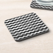 Kohl Black Chevron Pattern コースター (左側)