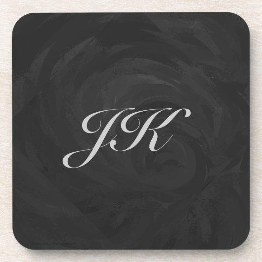 Kohl Black Monogram Personalized コースター (正面)