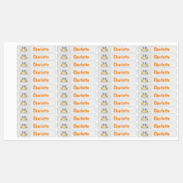 Kohlmeise Aquarell - 96 schmale Kinder Etiketten ラベル