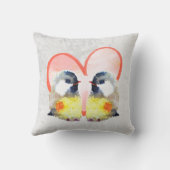 Kohlmeisen mit Herz Aquarell | Kissen クッション (裏面)