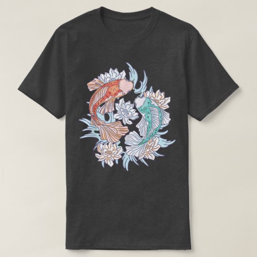 Koi Carp Kohaku Japan  Tシャツ (デザイン正面)