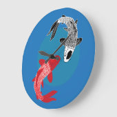 Koi Fish ラージ壁時計 (傾斜)