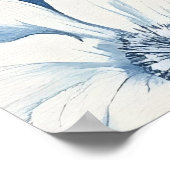  koi fish and the deep indigo blue of the floral  ポスター (角)