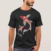 Koi Fish Chinese Yin & Yang Tシャツ (正面)