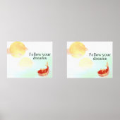 Koi Fish Dream Quote Art Print – "Follow Your Drea (正面)