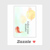 Koi Fish Dream Quote Art Print – "Follow Your Drea シール (シート)