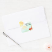 Koi Fish Dream Quote Art Print – "Follow Your Drea スクエアシール (封筒)