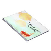 Koi Fish Dream Quote Art Print – "Follow Your Drea ノートブック (右側)