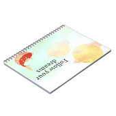 Koi Fish Dream Quote Art Print – "Follow Your Drea ノートブック (左側)