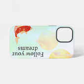 Koi Fish Dream Quote Art Print – "Follow Your Drea iPhoneケース (裏面横)