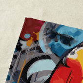 Koi Fish Graffiti Pop Art ビーチタオル (インサイチュ)