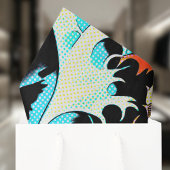 Koi Fish in a Great Wave Comic Book Style  薄葉紙