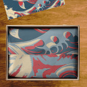 Koi Fish in Great Wave Style with Red Navy Blue 薄葉紙