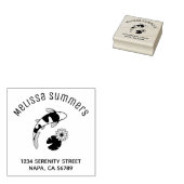 Koi Fish Lily Arch Address ラバースタンプ (押印)