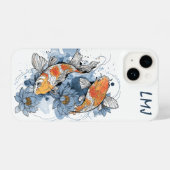 Koi Fish & Lotus Phone Case – Customizable iPhoneケース (裏面横)