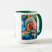 Koi Fish Painting - Gift for Coy Fish Lovers マグカップ (正面右)