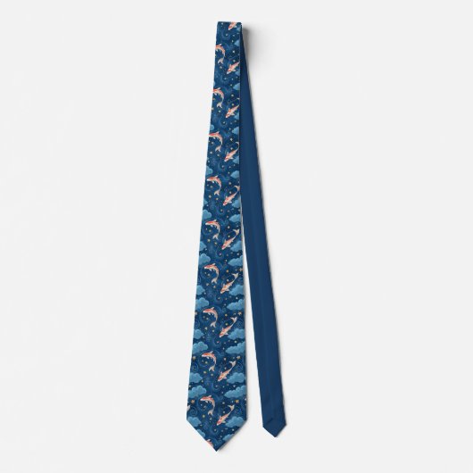 Koi Fish Pattern Custom Necktie ネクタイ (正面)