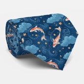 Koi Fish Pattern Custom Necktie ネクタイ (ロール)