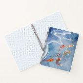 Koi Fish personalized Spiral Notebook ノートブック (内部)
