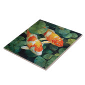 Koi Fish Pond Lily Pads タイル (側面)