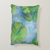 Koi Fish Pond watercolor アクセントクッション (裏面(縦))