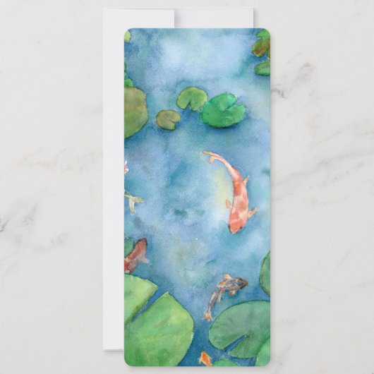 Koi Fish Pond watercolor シーズンカード (正面)