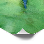 Koi Fish Pond watercolor ポスター (コーナー)