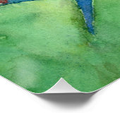 Koi Fish Pond watercolor ポスター (コーナー)