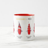 koi fish species kohaku Mug ツートーンマグカップ (中央)