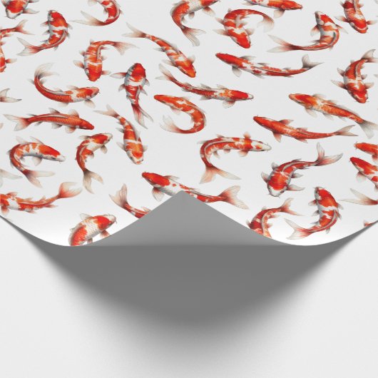 Koi fish watercolor pattern ラッピングペーパー (角)