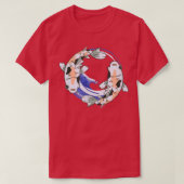 Koi Fish Yin and Yang Tシャツ (デザイン正面)