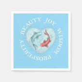 Koi Good fortune -  スタンダードカクテルナプキン (正面)