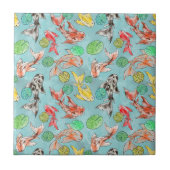 Koi pond acuarelas タイル (正面)