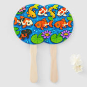 Koi Pond Art ハンドファン (正面&裏面)