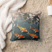 Koi Pond Cherry Blossom Serenity クッション (ブランケット)
