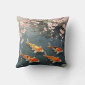 Koi Pond Cherry Blossom Serenity クッション (裏面)