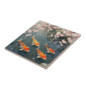 Koi Pond Cherry Blossom Serenity タイル (側面)