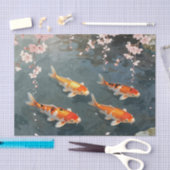 Koi Pond Cherry Blossom Serenity 薄葉紙 (クラフト)