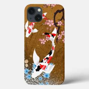 Koi Pond Wood: iPad Air Case iPhone 13ケース