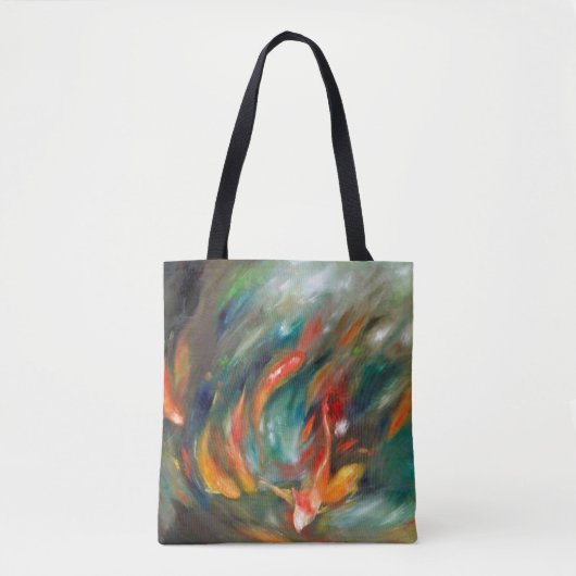 Koi Storm - Custom All-Over-Print Tote Bag トートバッグ (正面)